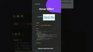 Hover Effect #html #css #software #programming #shortsviral #css3 #coding #frontend