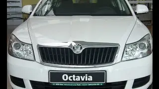 How to remove a headlamp in a  Skoda Octavia  (easy access to change a bulb)