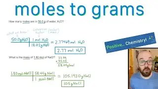 Moles to Grams - How to Convert | Positive Chemistry