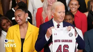 WATCH: Biden welcomes the 2024 NCAA women's champion South Carolina Gamecocks