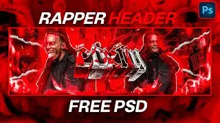 (FREE PSD) How To Make THE BEST Rapper Header in Photoshop in 2024!