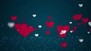 Abstract Red & White Ping Pong Hearts Overlay | HD overlays | HD backgrounds | Hearts video