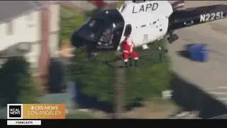 Did Santa trade his reindeer for a helicopter?