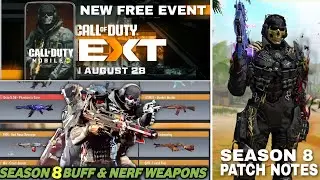 SEASON 8 UPDATE LEAKS | SEASON 8 PATCH NOTES | SEASON 8 BUFF AND NERF WEAPONS | CODM SEASON 8 2024