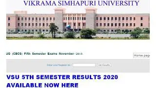 VSU DEGREE 5TH SEM RESULTS 2020 OUT | MANABADI VSU DEGREE 5TH SEM RESULTS 2020