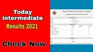 TS Inter Results 2021 Online | TS Inter Second Year Results 2021| How to Check inter Results Online