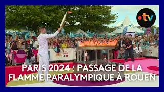 JO 2024 : passage de la flamme paralympique à Rouen