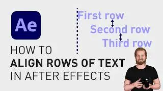 How to align rows of text in After Effects