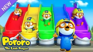 Learn Colors with Slides🌈| T-REX Color Slides | Pororo Colors | Pororo the Little Penguin