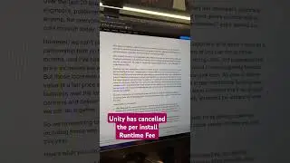 Unity Runtime Fee cancelled, no more per install cost