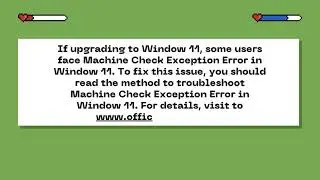 How To Troubleshoot Machine Check Exception Error in Window 11