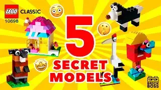 LEGO CLASSIC 10698 - 5 SECRET MODELS IDEAS FOR KIDS / LEGO SPEED BUILD INSTRUCTIONS/HOW TO BUILD MOC