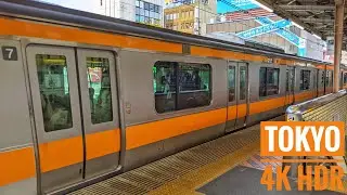 Tokyo Train Ride 🚃 Chuo Line (Express) Haijima to Nakano - 4K HDR