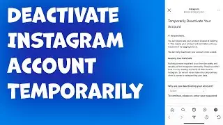 How To Deactivate Instagram Account Temporarily | 2023