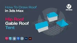 How to Draw Roof in 3ds Max | Hip Roof / Gable Roof / Tent