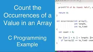 Count the Occurrences of a Value in an Array | C Programming Example