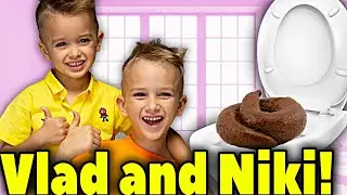 Vlad and Niki PLAY in the TOILET! Vlad and Niki POOP in the TOILET! Vlad and Niki Game Pooping