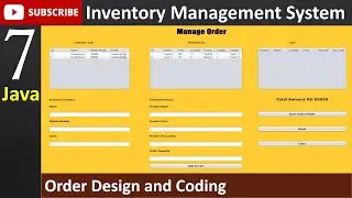 7. Inventory Management System in java - Order Page (JFrame, Mysql Database, Netbeans IDE)