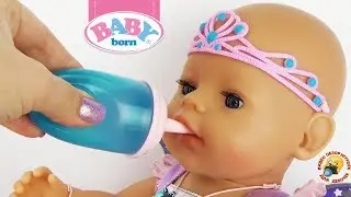 Беби Бон ПРИНЦЕССА ФЕЯ из СКАЗОЧНОЙ СТРАНЫ! Обзор игрушки Куклы BABY BORN кушают и играют с ЛОЛ