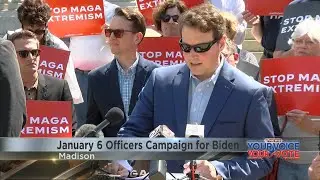 Jan. 6 officers campaigning for President Biden