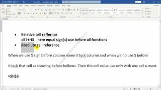 How to use relative and absolute cell reference