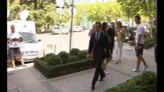 Florentino Pérez y Sandro Rosell presidieron el almuerzo horas antes del Real Madrid Barcelona