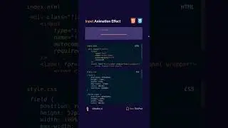 Input animation #coding #css3 #htmlcss #html #webdesign #html5 #webdevelopment #css #python