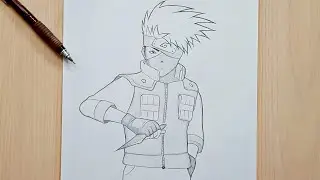 How to draw Kakashi | Kakashi full body step by step | tutorial