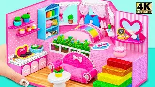 I Build and Fix Barbie Pink Villa from Cardboard - Awesome Idea Building Miniature House