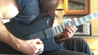 Zakk Wylde practicing E Minor PENTATONIC on his black guitar