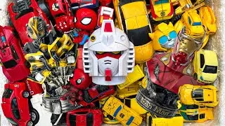 Full TRANSFORMERS Yellow & Red Robot Tobot Car Toys: Gundam, IronMan & BUMBLEBEE Revenge (Animation)