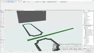 Archicad - Рамки из лепнины на стене - Метод 2