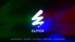 After Effects Template: Glitch Logo + Free Font