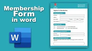 how to create a membership form in Microsoft Word