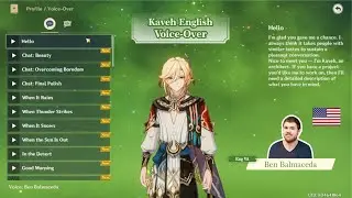 English Kaveh Voice Lines by Ben Balmaceda (Eng Sub)