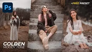 Golden Tone Preset - Photoshop Tutorial | Golden Moody Color Grading in Photoshop