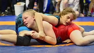 U13 T. Sandwall (SWE) vs M. Kirilova (LAT). Women 60kg youth wrestling.