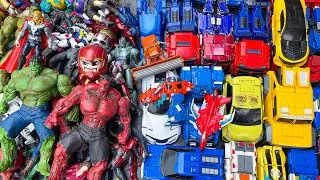 New TRANSFORMERS: Robot Car Toys vs Superhero Stopmotion Show - BUMBLEBEE, HULK, TRUCK, TRAIN, BUS