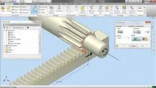 Rack and Pinion-Drive Constrain (Modified Video Tutorial) Autodesk Inventor 2010