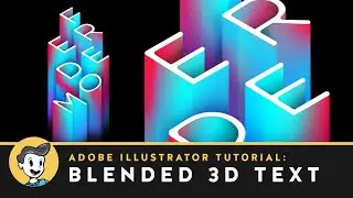 Blended 3D Text Effect in Adobe Illustrator