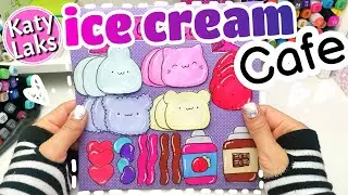 🍧ICE CREAM Shop Paper Crafts/🔥 Paper Kitchen TUTORIAL/@KatyLaks