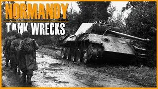 #6 D-Day Normandy Destroyed German and Allied tanks and vehicles footage.