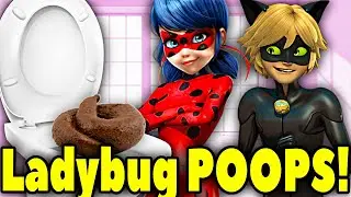 Miraculous Ladybug and Cat Noir POOP in the TOILET. Miraculous Ladybug Pooping. Ladybug Poops