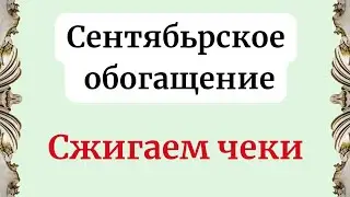 Сентябрьское обогащение: Сжигаем чеки.