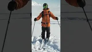 Tip for Better Balance While Powder Skiing | #shorts