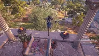 Assassin's Creed Odyssey Theras talkin' to no one