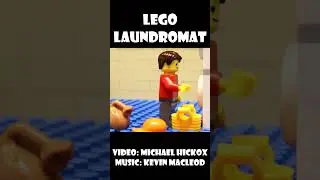 Lego Laundromat (Short) #lego #legoanimation #legostopmotion #legofail