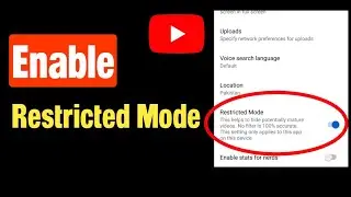 How to enable Restricted mode on youtube