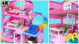 DIY Miniature Cardboard House #286 ❤️ Build Hamster Dream House Three Floor with Pool, Slide, Garage