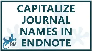 Endnote: capitalize journal names